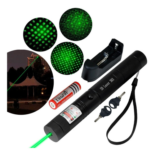 Laser Puntero Verde Recargable Proyector Apuntador Patrón