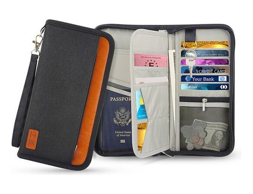 Porta Pasaporte Documento De Viaje Travel Wallet Con Rfid 