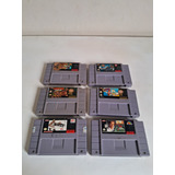 Lote De 6 Fitas Originais Super Nintendo