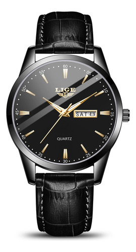Reloj De Cuarzo Hombre Pulsera De Cuero Casual Wristwatch