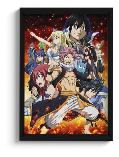 Quadro Decorativo Fairy Tail Guida C/ Moldura E Vidro A4