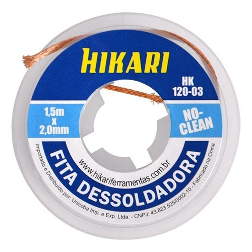 Fita Malha Dessoldadora Hk-120-03 1,5mx2mm No Clean - Hikari