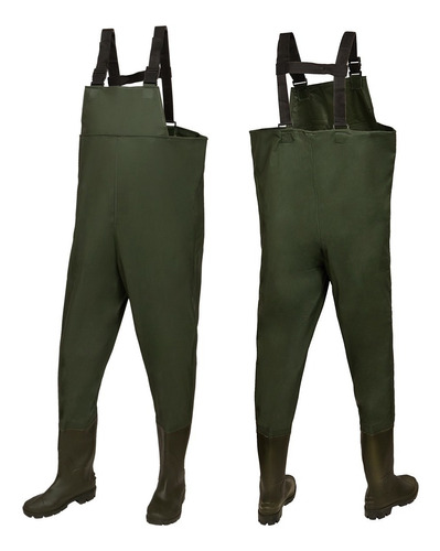 Waders Waterdog  De Pvc Reforzados Con Botas Talle