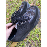 Zapatos Mocasines Negros De Cuero Con Plataforma (01) T38