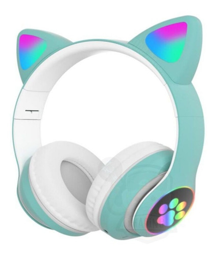 Fone De Ouvido De Gatinho Gamer Sem Fio Bluetooth Colorido