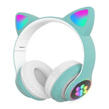 Fone De Ouvido De Gatinho Gamer Sem Fio Bluetooth Colorido