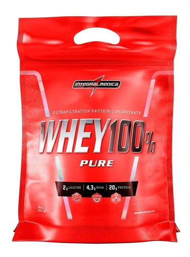 Whey 100% 1,8kg Pouch - Integralmedica Sabor Morango