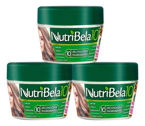 Nutribela - Mascarilla Para El Cabello Seco Danado, Tratamie