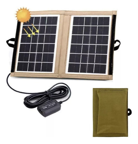 Panel Solar Cl-670 Viajero 6v 7w Puerto Usb Carga + Estuche