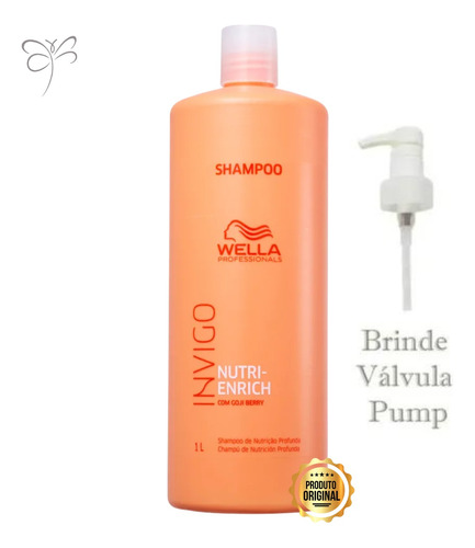 Shampoo Profissional Wella Enrich Com Valvula Pump + Brinde
