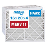 Aerostar Filtro De Aire Plisado Merv 11 De 16 X 20 X 4 Pulga