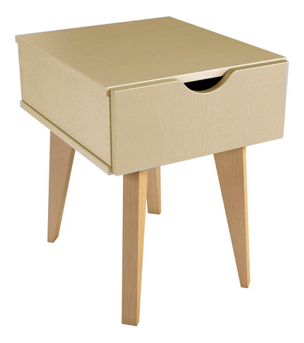 Velador Nordic Con Cajon Maderado - Be Design