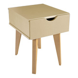 Velador Nordic Con Cajon Maderado - Be Design