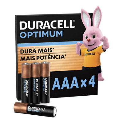 Pilha Optimum  Aaa Palito Duracell Com 4 Unidades | MercadoLivre