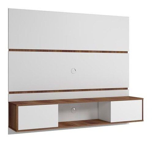 Panel Rack Tv 65'' Neska Blanco Castaño