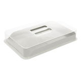 Pote De Frios De Bambu E Pp Off-white Com Tampa 21x16x4cm