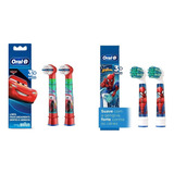 Refil Escova Dental Eletrica Carros + Homem Aranha Oral-b