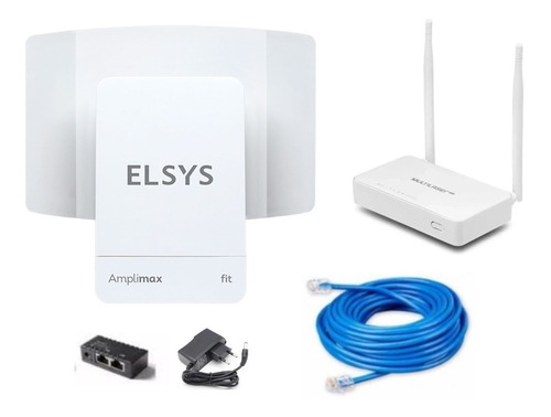 Kit Amplimax Fit Elsys Link 4g + Roteador + Cabo De Rede 10m