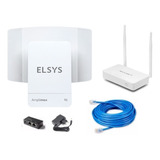 Kit Amplimax Fit Elsys Link 4g + Roteador + Cabo De Rede 10m