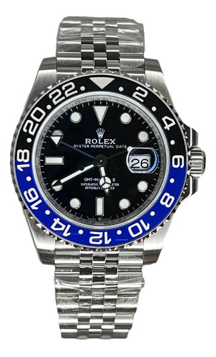 Relógio Rolex Gmt Master Ii Batman Super 3186 Caixa Completa