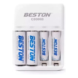 Bateria Beston Recargables Aa/aaa X 4 Pack + Cargador