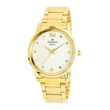 Relógio Champion Feminino Cn24066h Metal Dourado