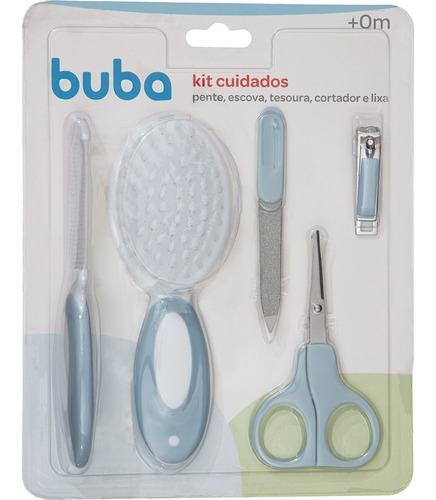 Kit Bebe Escova De Cabelo Macia Pente Tesoura Cortador Lixa