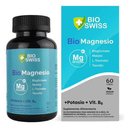 Bio Magnesio Capsulas 4 Tipos Magnesio + Potasio + Vit. B6