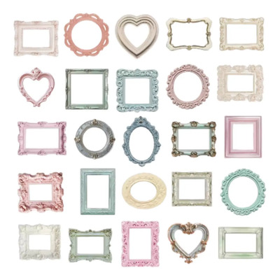 Adesivos Molduras Variadas P/ Scrapbook Planner Journal