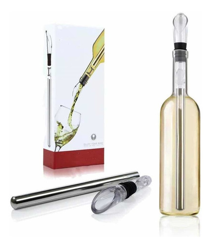 Enfriador De Vino, Aireador Y Vertedor Chiller Acero Stick