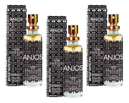 Kit 3 Perfume Feminino Anjos Amakha Paris 15ml Inspiração