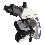 Microscopio Trinocular Led 7w Campo Escuro Seco E Oleo