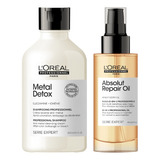 Kit Shampoo Metal Detox + Spray Absolut Repair Loréal Pro