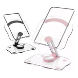 Base Soporte 360° Giratorio Tablet Celular Acrilico Ajustabl