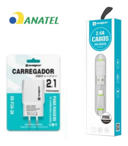 Kit Carregador Para iPad 4 Cabo Usb Lightning E Fonte Ios 