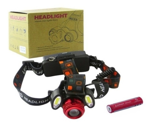 Linterna Frontal Para Cabeza Dual Light Recargable Con Envio