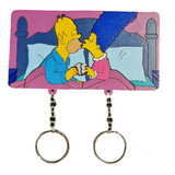 Portallaves Los Simpsons 1(fondo Pintado) Madera/mdf |pareja