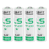 4 Pack Ls14500 Aa 3.6v Lisocl2 Litio 2600mah Baterías ...