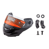 Kit Mentonera Hawk Rs5 Negro Brillo En Moto 46