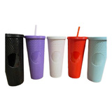 Vaso Tipo Starbucks Doble Pared 24oz Tapa Popote