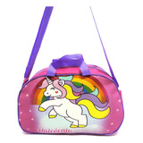 Bolsa Infantil Sacola Viagem Criança Unicórnio Grande F5 