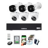 Kit 6 Câmeras Intelbras 1120b G4 Dvr Intelbras Mhdx 8 Canais