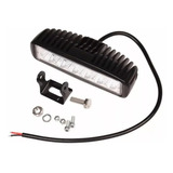 Faro Auxiliar Barra 6 Led 18w Flood 4x4 Moto Cuatri Potencia