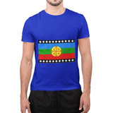 Polera Unisex Mapuche Bandera Chile Estampado Algodon