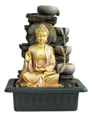 Fuente De Agua Grande Buda Cascadas 4 Vasijas Zen 40cm Tm Ct