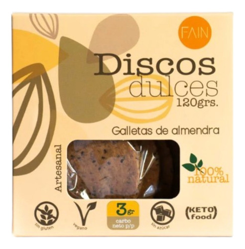 Discos Dulces Keto De Almendra (sin Gluten, Vegano) 20g