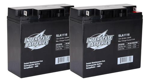 Interstate Batteries Bateria De 12v 18ah (2 Unidades) (termi