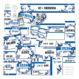 Kit De Baño Imprimible S.o.s. Fiestas, 15, Casamientos Azul