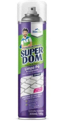 Limpa Pó Ar Comprimido Domline Spray 300ml Teclados Pcs