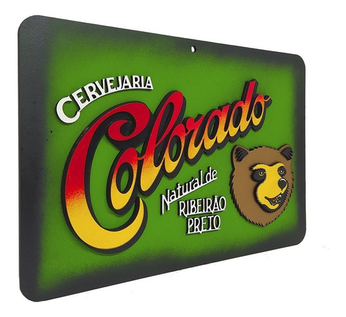 Placa Decorativa Colorado Cerveja Alto Relevo Bar Decoração